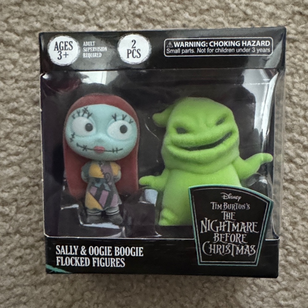 Disney The Nightmare Before Christmas Sally & Oogie Boogie Flocked Figures